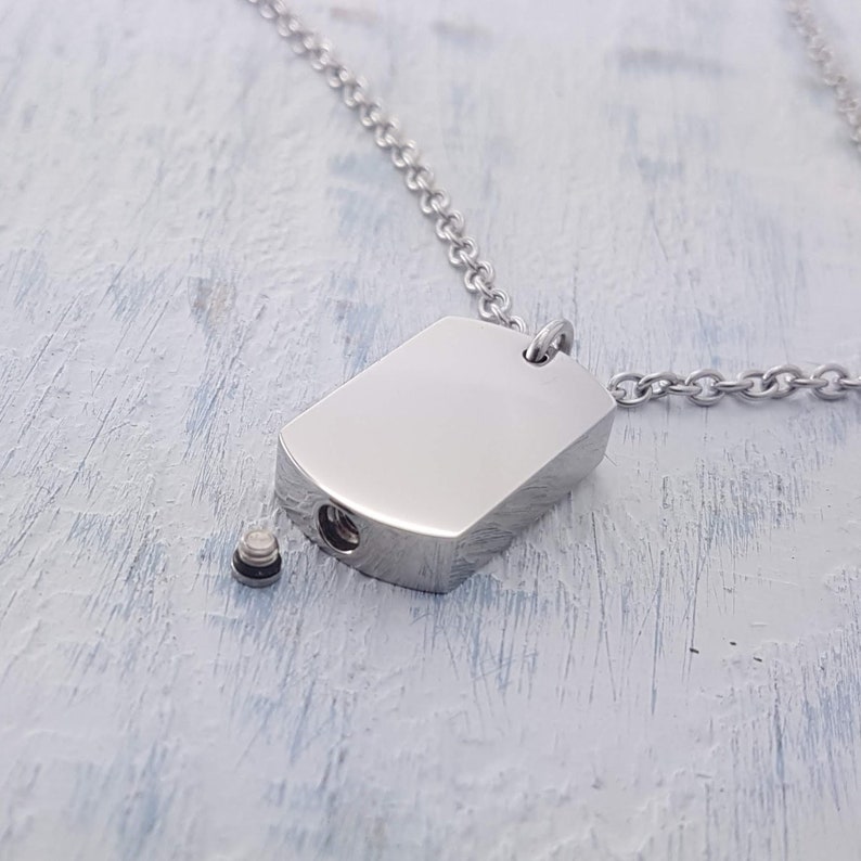Dog Tag Cremation Ashes Urn Pendant Necklace Military Etsy