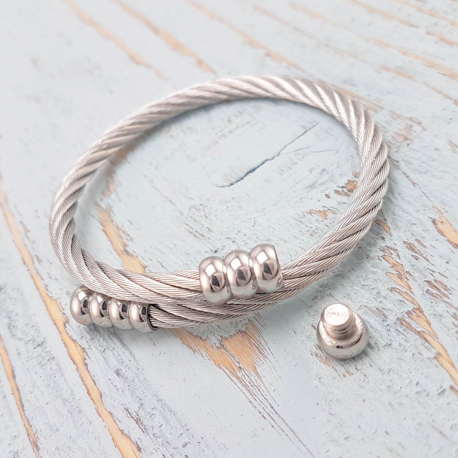 Women's Urn Bracelet Silver Braided Stainless Steel Etsy UK