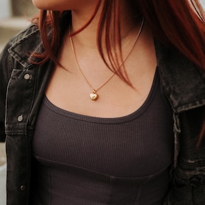 Collar de urna de cremación con corazón dorado pequeño: recuerdo conmemorativo personalizado para tu mascota