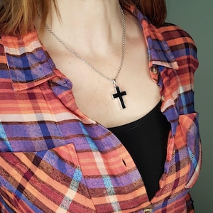 Silver Cross Cremation Ash Urn Pendant Necklace - Solid 925 Sterling Silver - Personalized Memorial Bereavement Gift - Free Custom Engraving