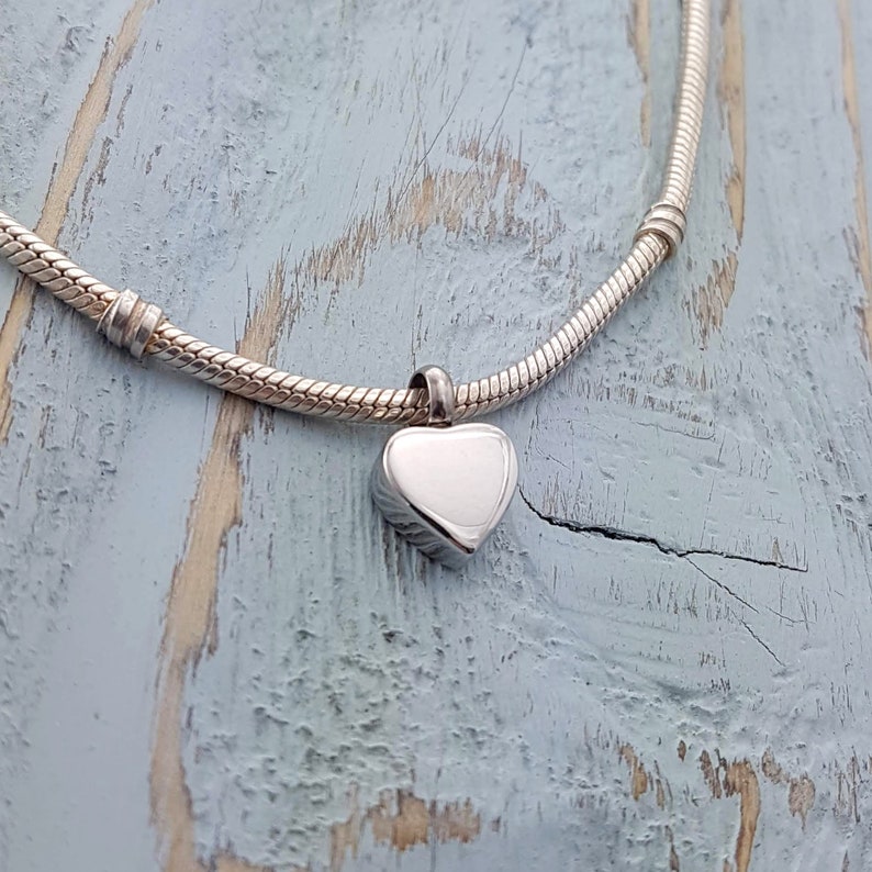Personalized Heart Cremation Ash Urn Charm Bead Pandora Etsy