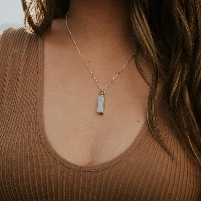 Sterling Silver Ash Urn Pendant Necklace