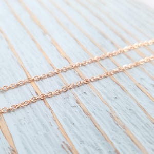 Rose Gold Filled Necklace Chain: 1.5mm Soldered Link