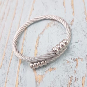 Men&#39;s Urn Bracelet in Silver Braided Stainless Steel Cremation Urn for Him with Personalized Custom Engraving and Gift Wrap Available