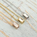 Crystal Cremation Necklace, Stainless Steel Ashes Urn Pendant, Personalized Engraved Memorial Jewelry Keepsake