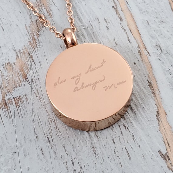 Hand Writing Custom Engraved Circle 