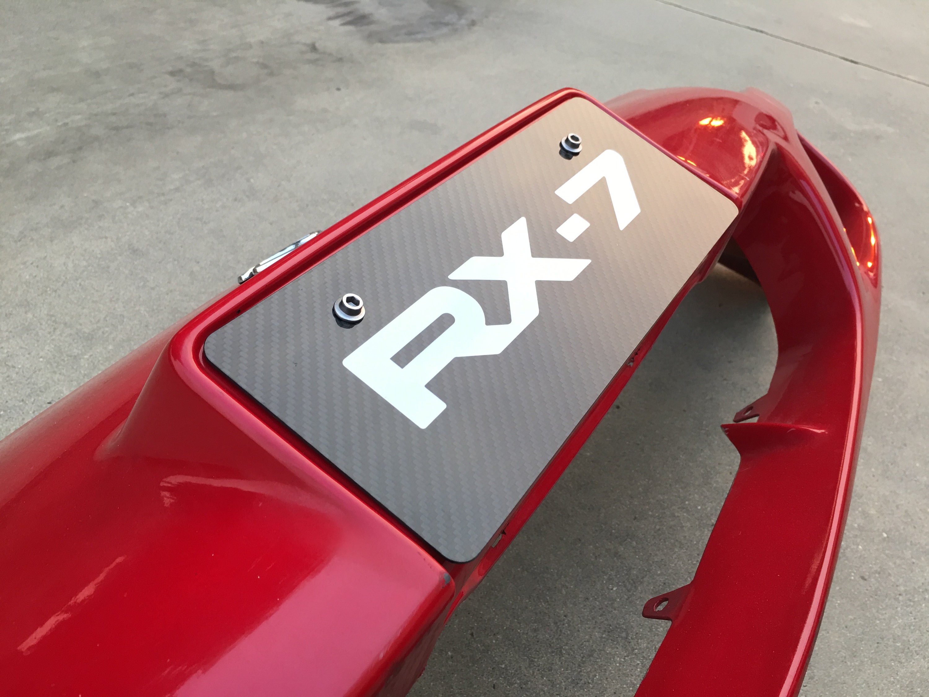 RX-7 Black or Carbon Fiber License Plate: JDM Mazda FD3S 99 Spec