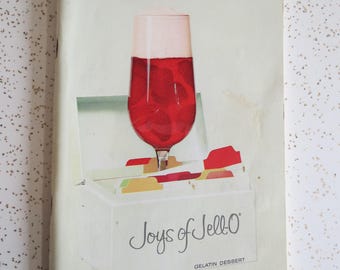 Joys of Jell-O Gelatin Dessert Vintage Recipe Booklet, Jello Mold Dinner Party