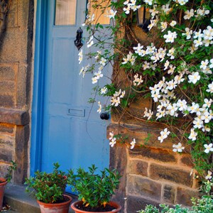 Door Photography - Landscape and Architecture Photography - English Cottage - Door - Flowers - Fine Art Photography - England - Wall Art