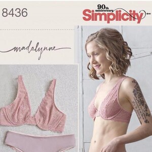 Simplicity 8436 Plunge Bra & Panties Sewing Pattern