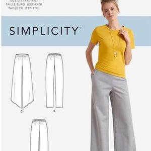 Simplicity Sewing Pattern S8378 Misses&#39; Knit Pants with Two Leg Widths and Options for Design Hacking Paper Sewing Pattern XXS - XXL