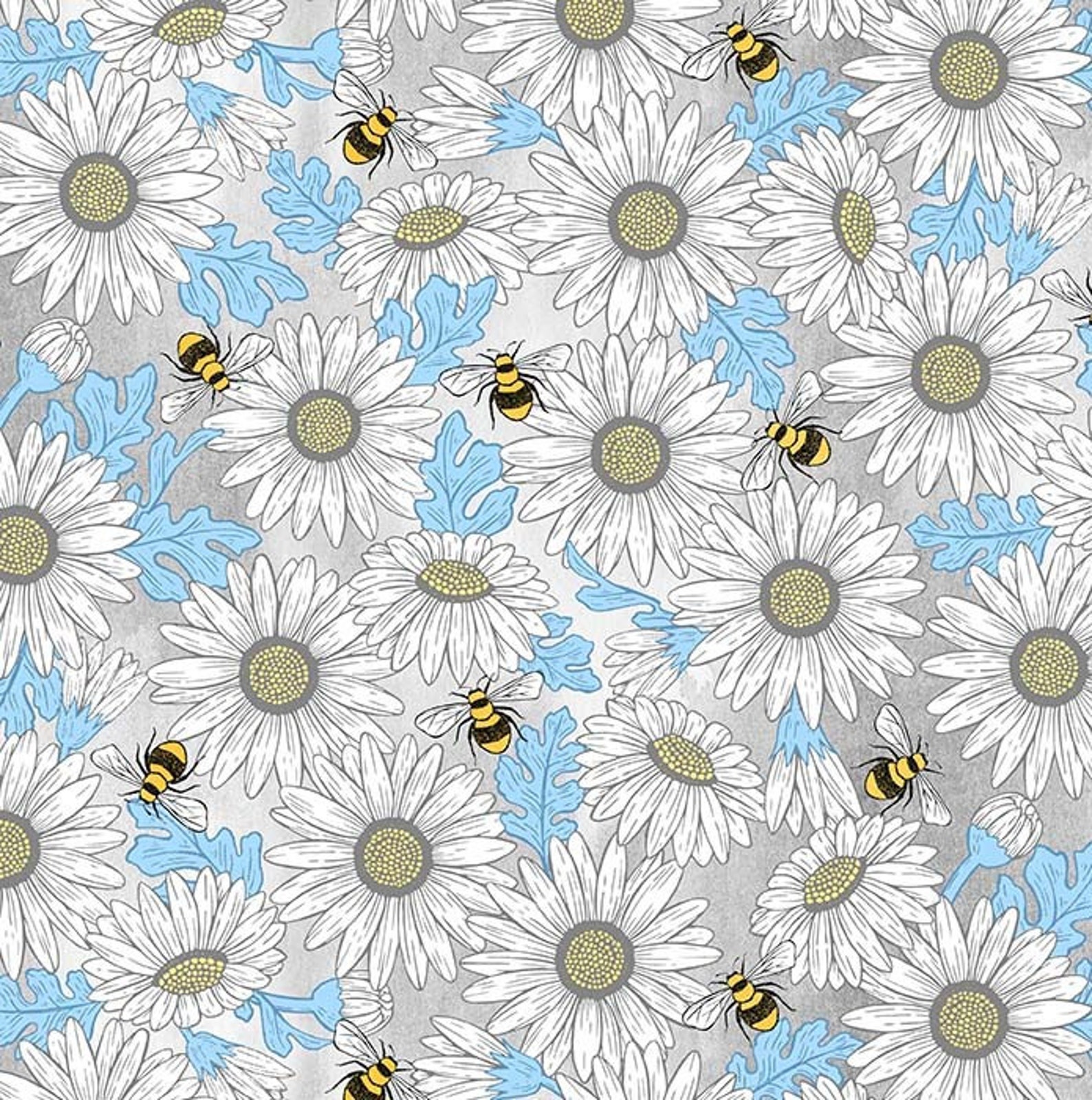 Queen Bee Quilting Panel with matching Plaid Flower and Etsy