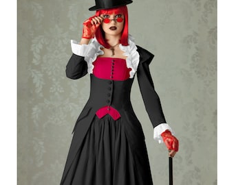 Steampunk Victorian Coat, Bustier, Skirt Sewing Pattern, Simplicity 2172