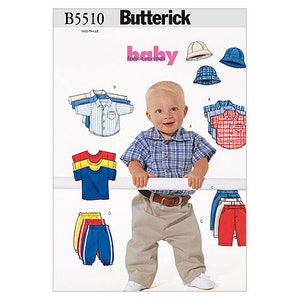 Butterick Sewing Pattern B5510 Infants' Shirt, T-Shirt, Pants and Hat Baby  Newborn or Toddler sizes