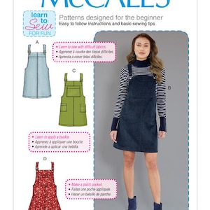 McCalls  M7831 Pinafore Dresses  Woman & Girls sizing