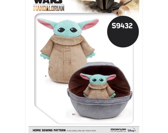 Simplicité S9432 Star Wars Mandalorian Baby Grogu Peluche avec panier Simplicity Sewing Pattern