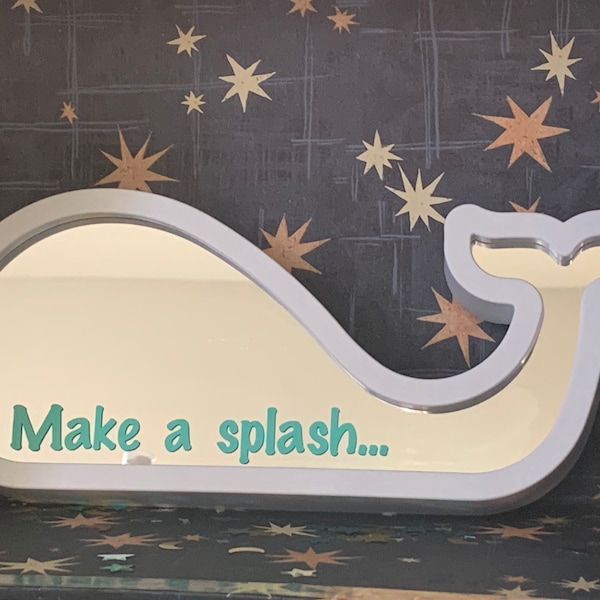 Make a splash whale mirror