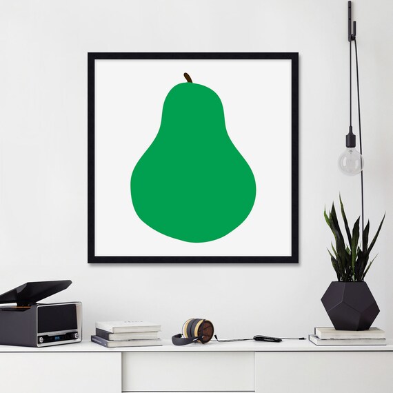 Pear Art Print In The Style Of Enzo Mari Etsy
