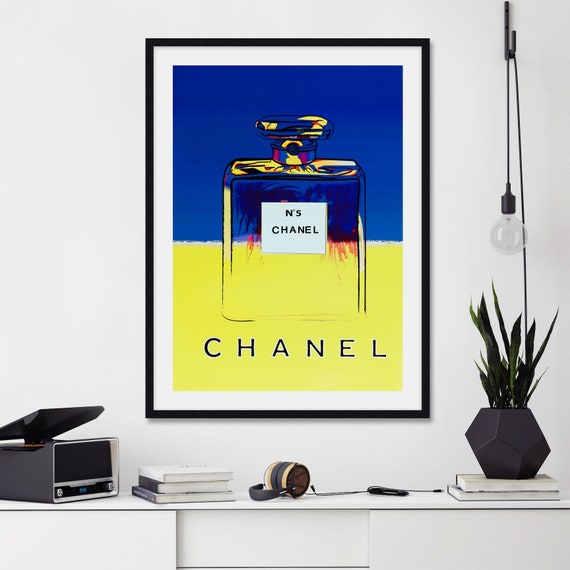 Chanel No 5 Vintage Poster Von Andy Warhol Art Print Etsy