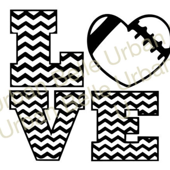 Download Chevron Love Football .svg . Dxf cutting file vinyl paper ...