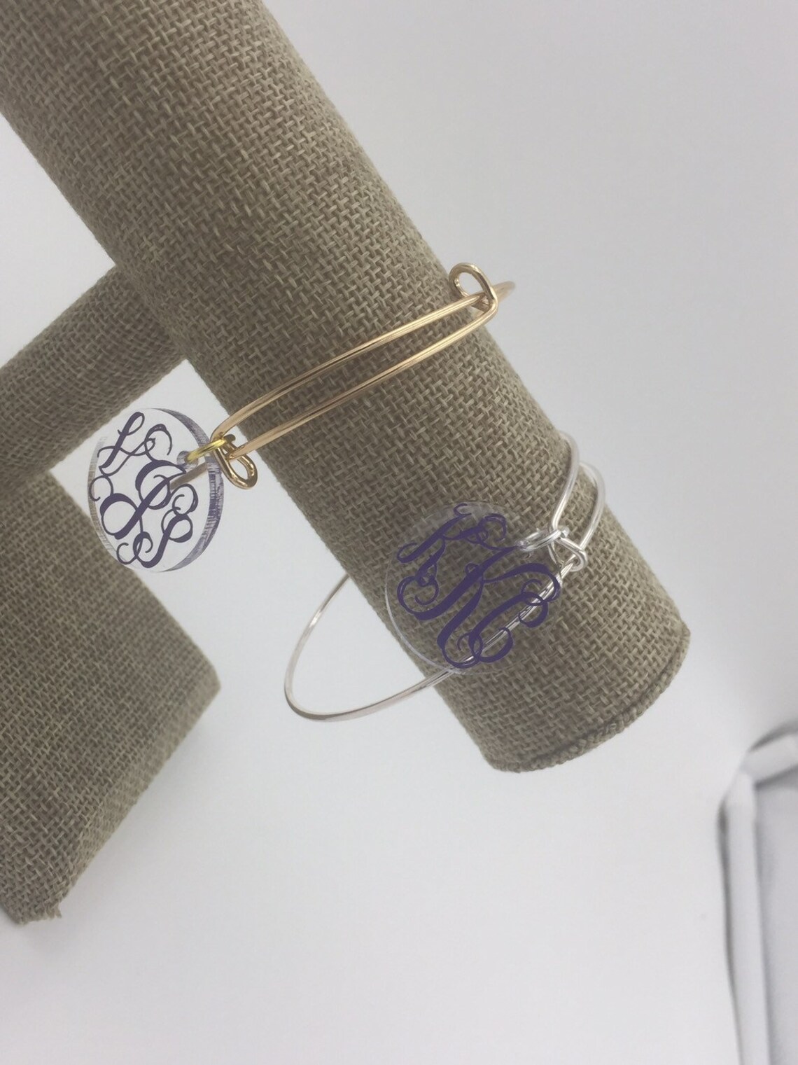 Charm Bracelet in Gold or Silver 1 Clear Blank Charm Etsy