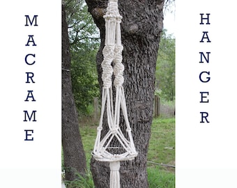 Natural Cord Macrame Plant Hanger - Macetas colgantes de interior, Macrame Decor, MacetasEtc