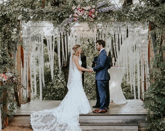 Wedding Backdrop Hanging Garland Wedding Decorations Boho Wedding Decor Photo Backdrop