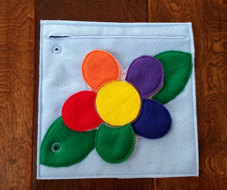 Flower Color Matching Custom Quiet Book Page Build a Etsy