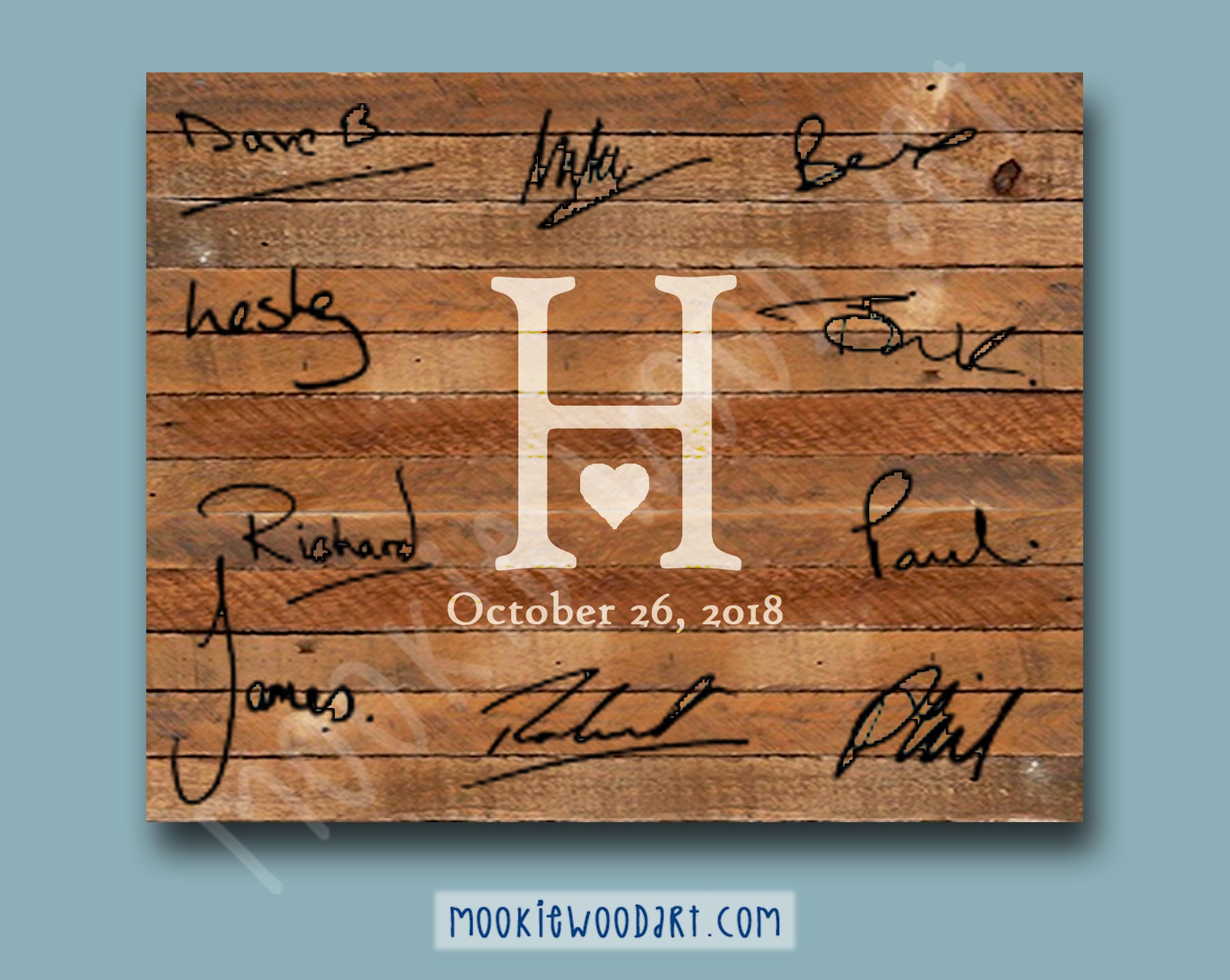 Rustic Wedding Guest Book Alternative Alternative Custom Guest Book Wood Canvas Wedding Guestbook Gallery Photo