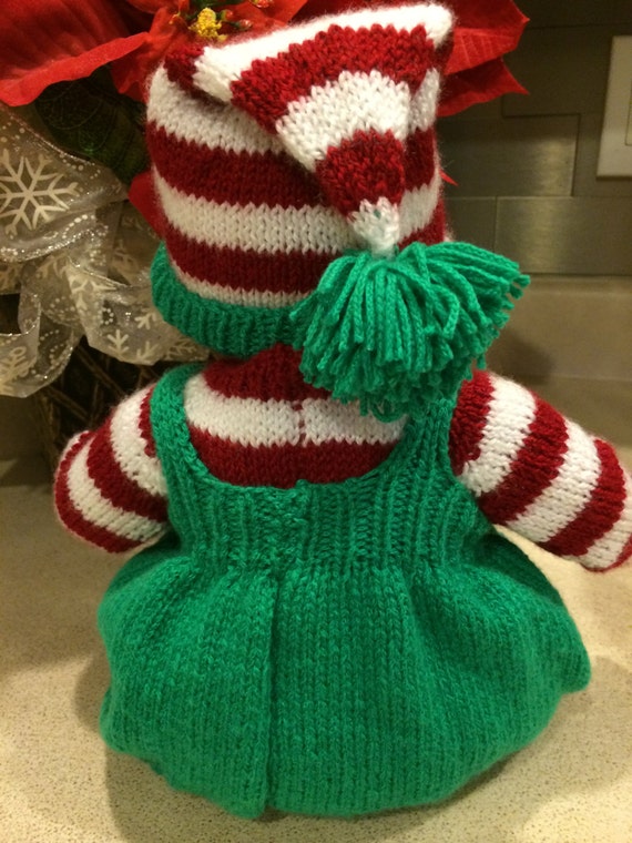 knitted elf dress Christmas Outfit Pattern for 14