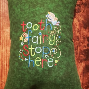 Fada dos Dentes, Travesseiro, Fantasia, Fada, Dentes, Crianças, Personalizado, Personalizado, Bordado à Máquina, Algodão, Bolso