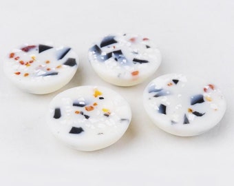 Meubelknoppen 4 stuks "Terrazzo 1", mat, handgemaakt van kunsthars