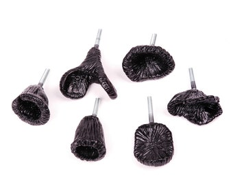 Meubelgrepen 6 stuks "zwarte planten I", handgemaakt van hars