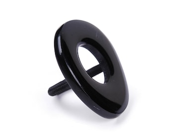 DARK shiny ring on elastic cord, fits XL