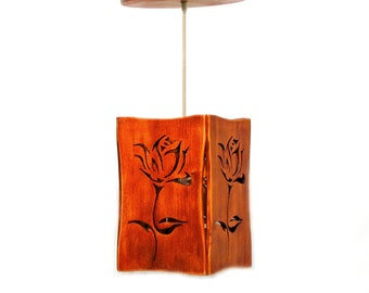 Wooden Roof Luminaire "Rose"