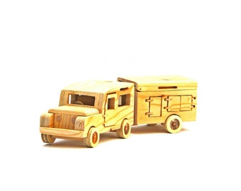 Wooden off-Road Vehicle with Camper Trailer