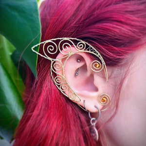 Golden ear cuffs, Faery ears, Elven ears, Faery ear cuffs, Elf ears