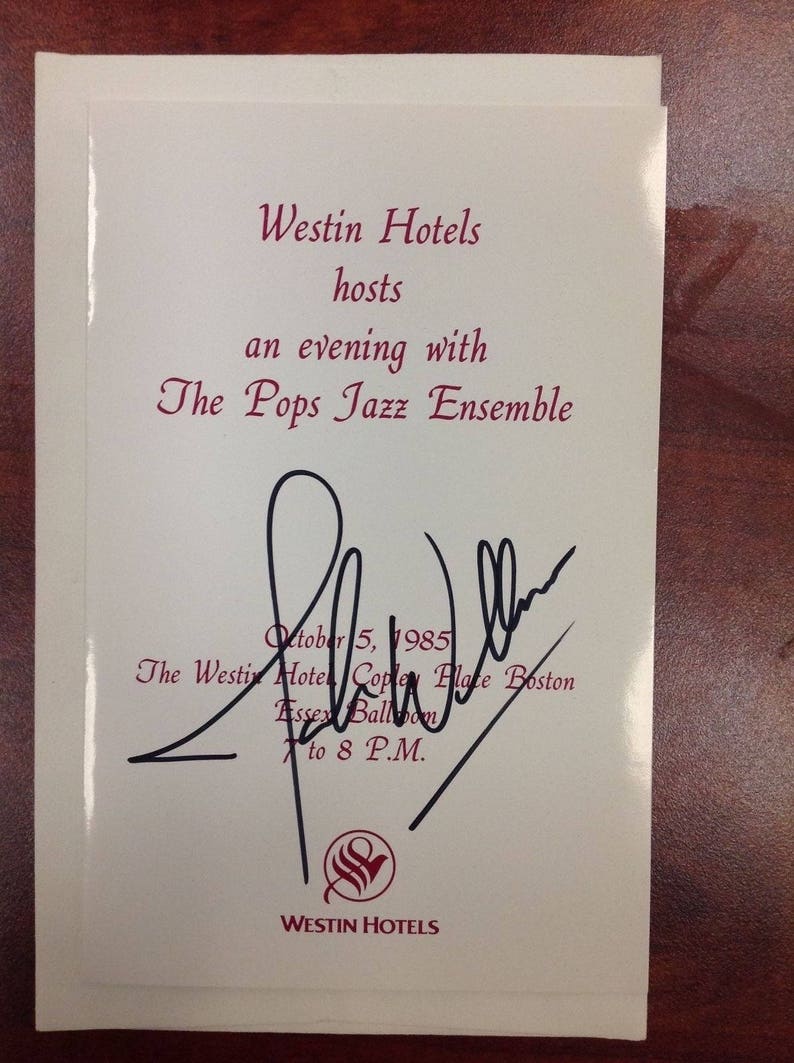 Composer Director Conductor of the Boston Pops signed Autograph Autographed Signed Performance Program from 1985 John Williams autograph