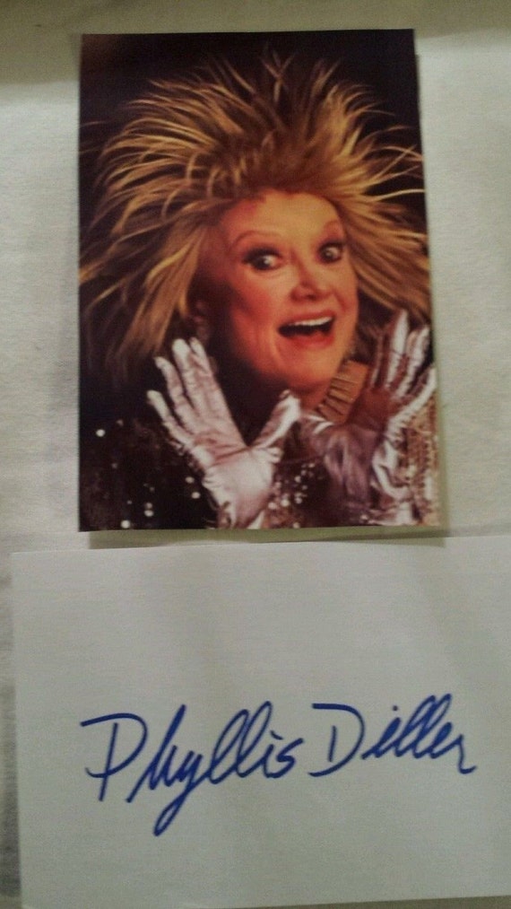 1 is the muppets Fozzie Bear 3 free photographs Phyllis Diller famous commedian Autographed Signed 8x10 photo with Letter of Authenticity
