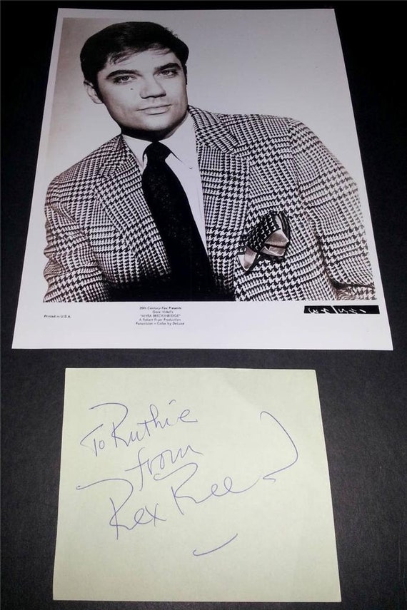 Rex Reed Hand Autographed Album Page With Print Signed Etsy