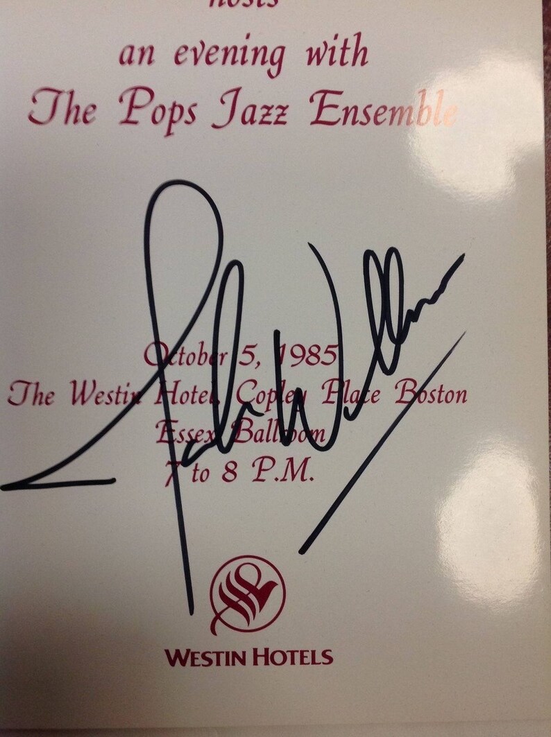 Composer Director Conductor of the Boston Pops signed Autograph Autographed Signed Performance Program from 1985 John Williams autograph