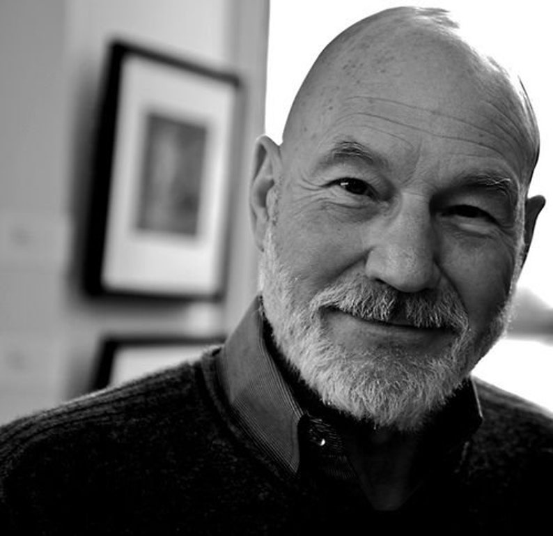 Photo of actor Sir Patrick Stewart 8.5x11 inch photograph captain Jean Luc Picard of Star Trek Professor X of the X-men