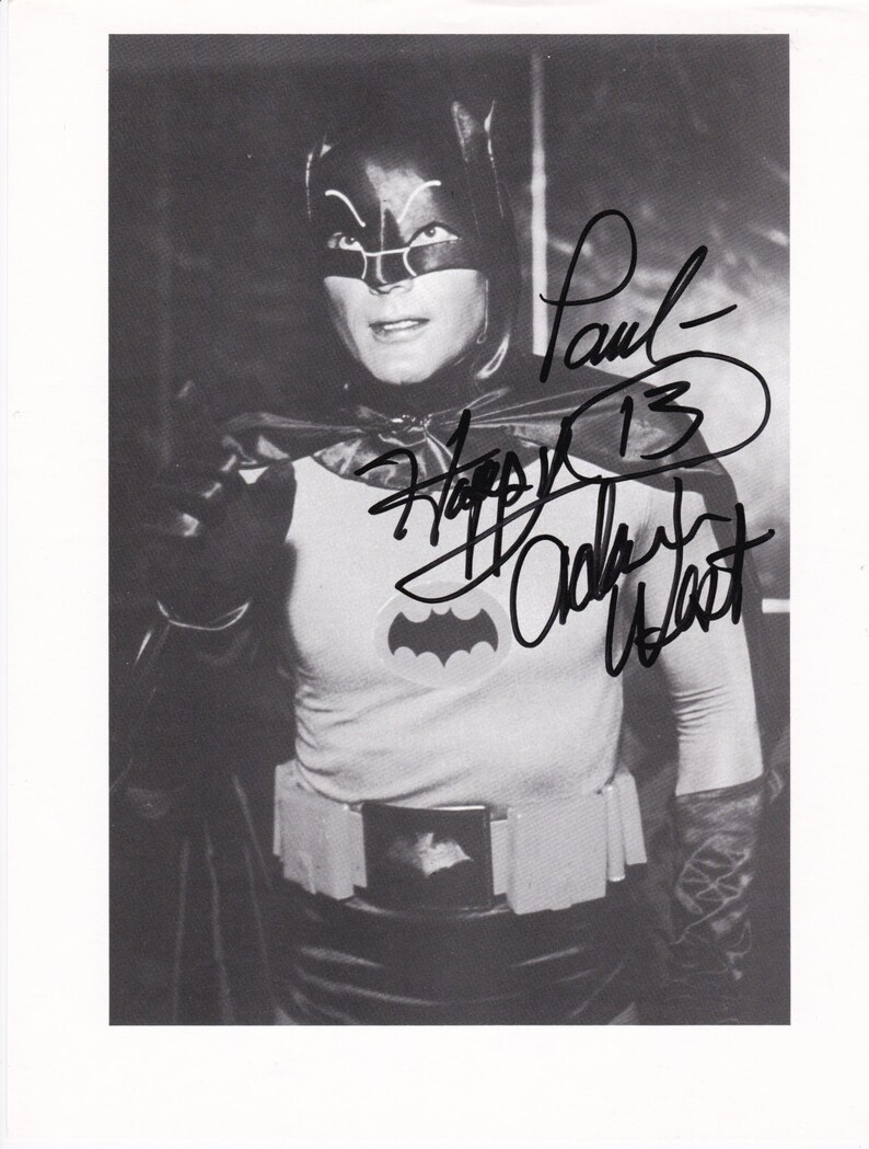 Adam West Batman Autograph Autographed Signed Paper Photo W Etsy
