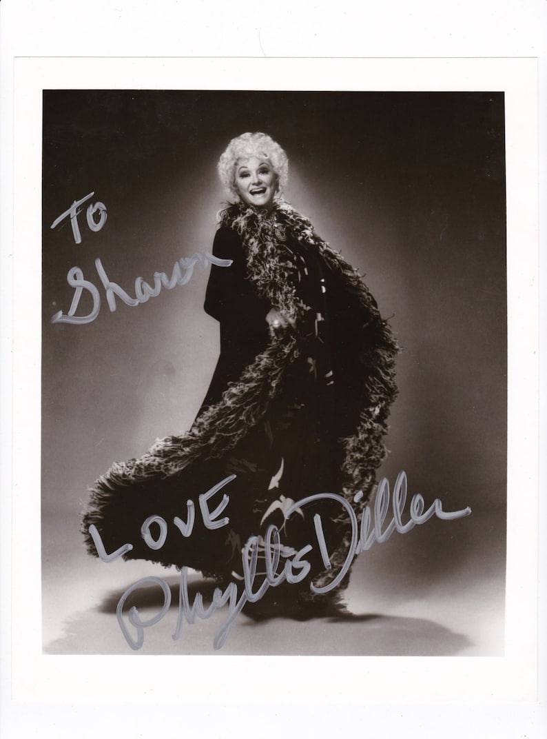 1 is the muppets Fozzie Bear 3 free photographs Phyllis Diller famous commedian Autographed Signed 8x10 photo with Letter of Authenticity