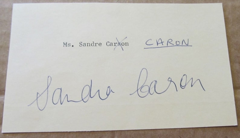 Sandra Caron signed autographed autograph card with a free bonus print of the Crystal Maze