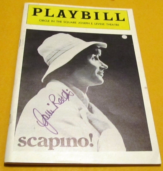 Circle in the Square Joseph E Levine Theatre Autograph Autographed program Star of Body Beneath Scapino Playbill Signed by GAVIN REED 1974