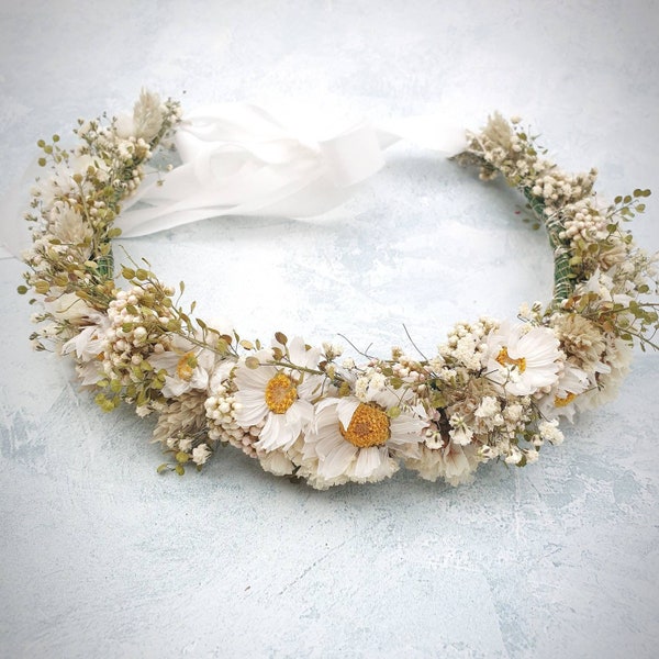 fresh flower headpiece communion
