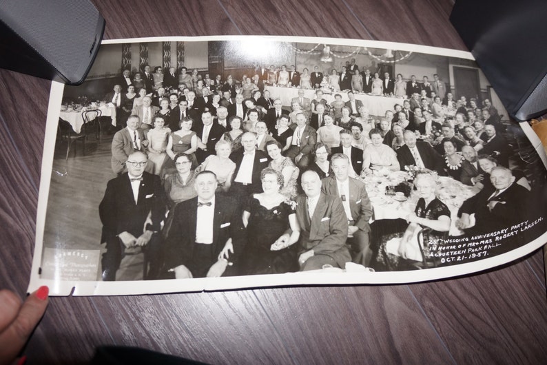 Larsen Schuetzen Park Hall Grramercy Commercial Photographers Vintage Stamp Vintage Mail Mailing /& Mrs Vintage photo 1957 Mr