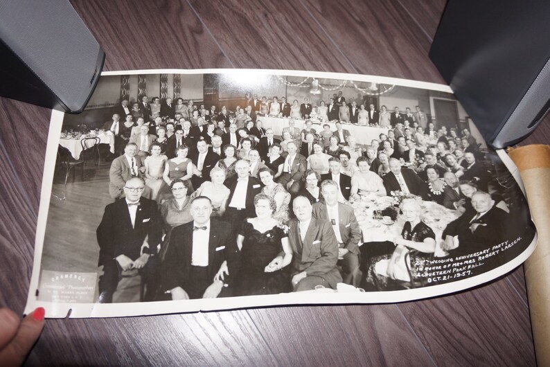 Larsen Schuetzen Park Hall Grramercy Commercial Photographers Vintage Stamp Vintage Mail Mailing /& Mrs Vintage photo 1957 Mr