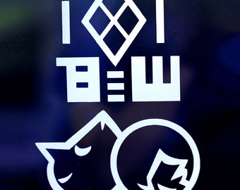 Steven Universe Blue & Yellow Pearl Vinyl Decal